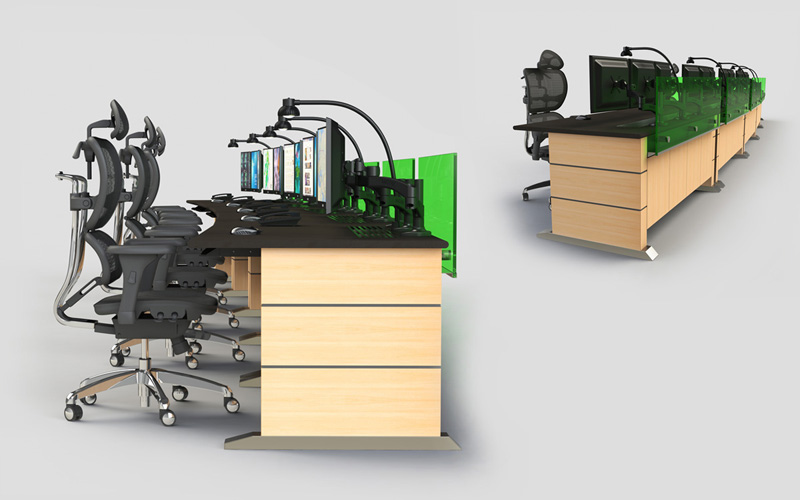 安防監(jiān)控中心調(diào)度臺(tái)效果展示圖