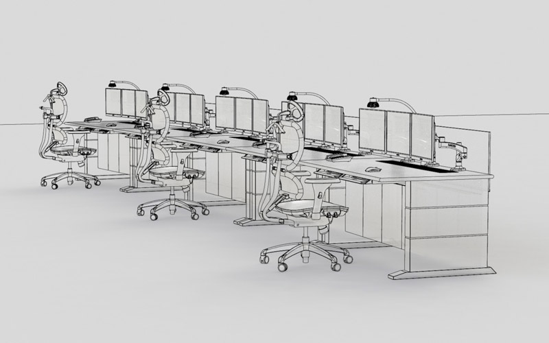 安防監(jiān)控中心調(diào)度臺(tái)結(jié)構(gòu)圖