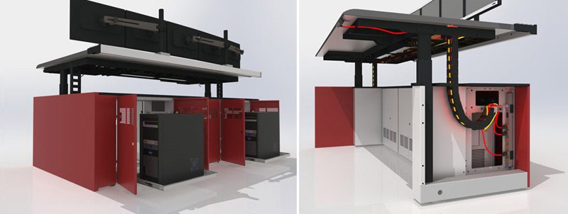 監(jiān)控室電腦控制臺案例圖片